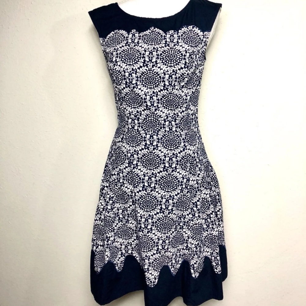 Eshakti retro vintage  modcloth navy dress 8 M